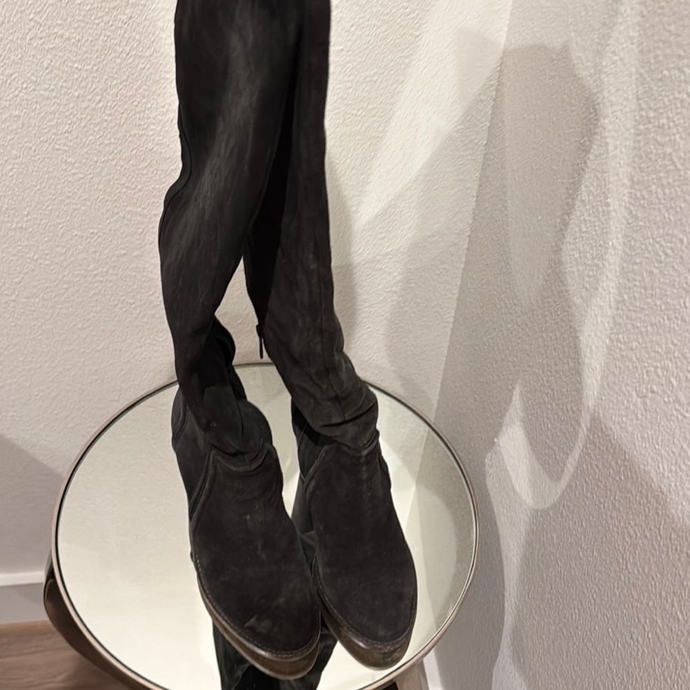 Women's Black Suede Boots